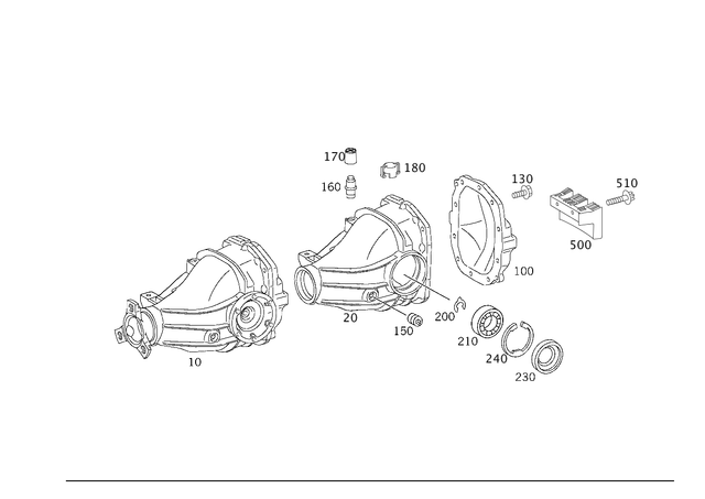 209350341480 - Rear Axle: Rear Axle Differential for Mercedes-Benz Image image