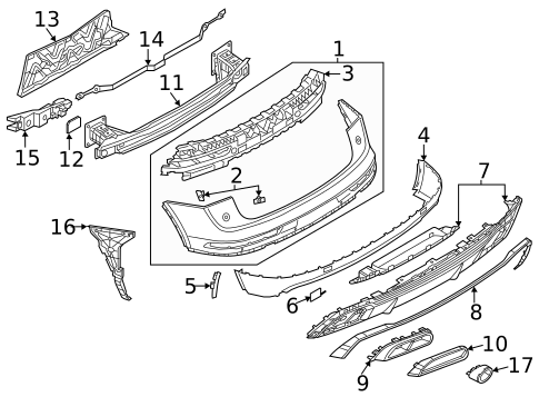 Bumper & Components - Rear for 2021 Audi Q5 #0