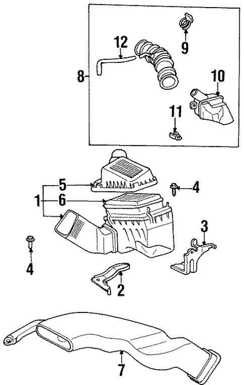 Air Intake for 1996 Toyota Paseo #0