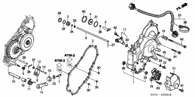 AT Right Side Cover for 2001 Honda Civic #0