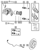 R5143703AC - Brakes: Disc Brake Caliper Assembly, Left for Jeep: Commander, Grand Cherokee Image