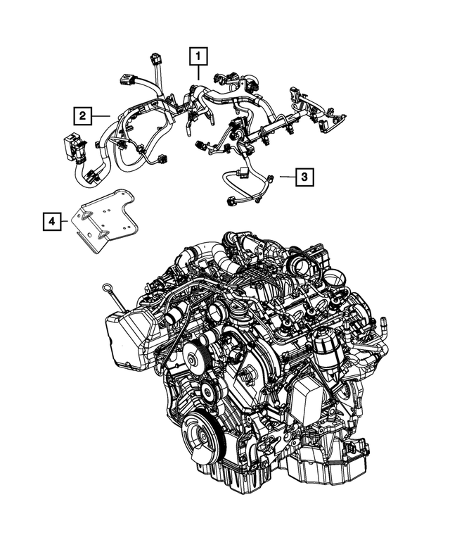 « 68196356AF – Electrical : Transmission Cablage pour Mopar Image »