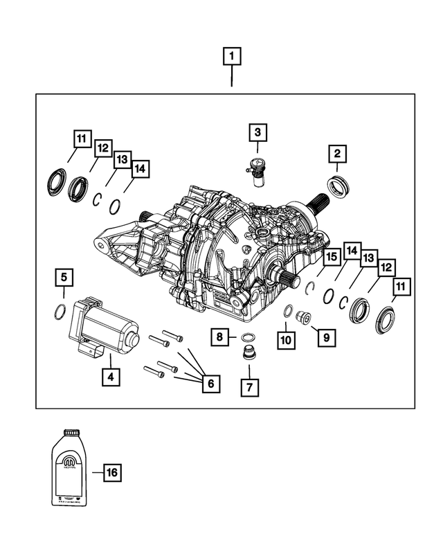 68408735AA - Differential and Drive Line: Input Shaft Seal, Dust for Mopar Image