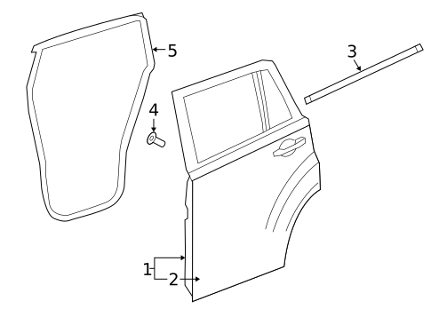 Door & Components for 2014 Jeep Compass #1