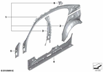 41007488085 - Bodywork: Wheel Arch Outer Rear Left for BMW Image
