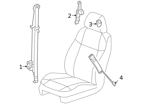 Front Seat Belts for 2009 Hummer H3T #0