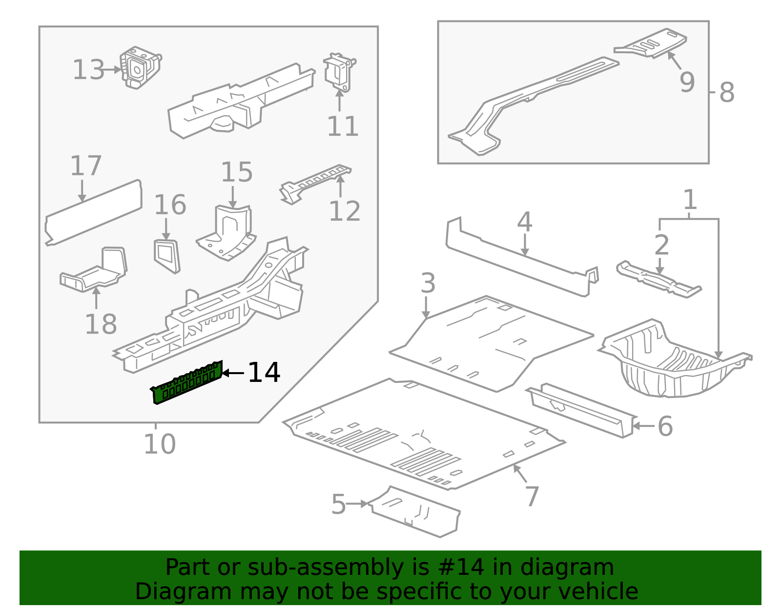 2024-2026 GM Inner Bracket 84123009 GM | GMPartsDirect.com