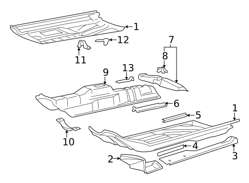 Floor for 2000 Volkswagen Cabrio #0