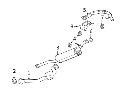 Exhaust Components for 2010 Hummer H3T #0