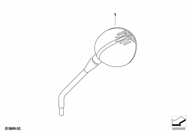 71609443674 - Ergonomics &amp; Comfort: Mirror - Chrome for BMW-Motorrad Image