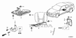 74510TA0A00 - Interior/Bumper: COVER ASSY., R. MIDDLE FLOOR (LOWER) for Honda Image