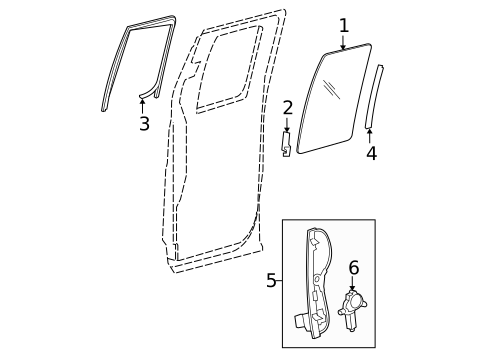 Glass - Rear Door for 2010 Ford F-150 #0