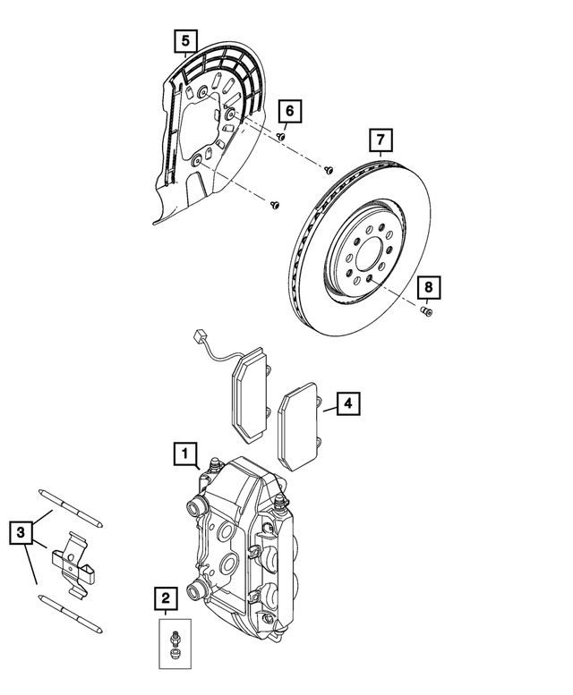 68716739AA - Brakes: Disc Brake Caliper Assembly, Right for Mopar Image