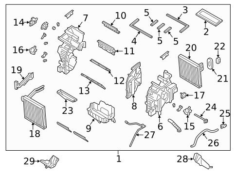 Evaporator & Heater Components for 2015 Hyundai Elantra GT #0