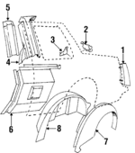 20255428 - Body: Quarter Glass Filler for Buick: Century | Chevrolet: Celebrity Image