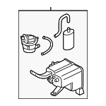 7L8201801B - Emission System: Vapor Canister for Audi Image