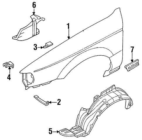 Fender & Components for 1994 Nissan Sentra #0