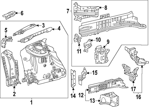 Structural Components & Rails for 2024 Subaru Solterra #0