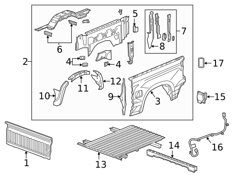 Pick UP Box Components for 2019 Chevrolet Silverado 1500 #0