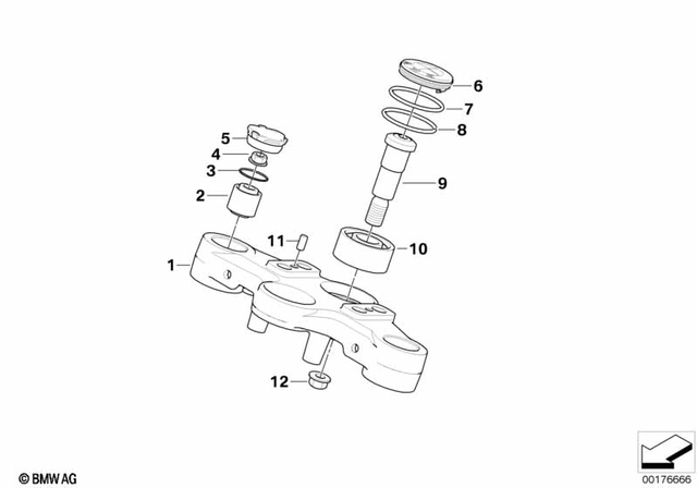 31427718170 - : Upper Fork Cross Brace With Mount for BMW-Motorrad Image