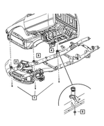 55366480AB - Frames and Bumpers: Body Hold Down Cushion for Dodge: Ram 1500, Ram 2500, Ram 3500 | Ram: 2500, 3500 Image