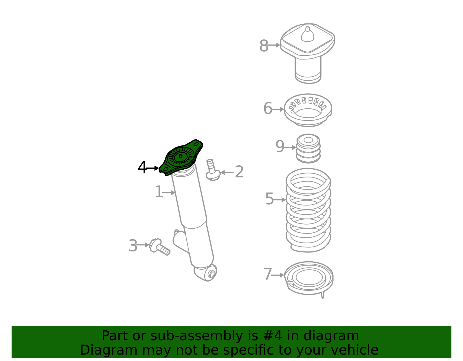2015-2018 Volvo Shock Mount 31429386 | TascaParts.com