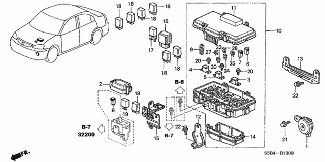 Control Unit (Engine Room) for 2005 Honda Civic #0
