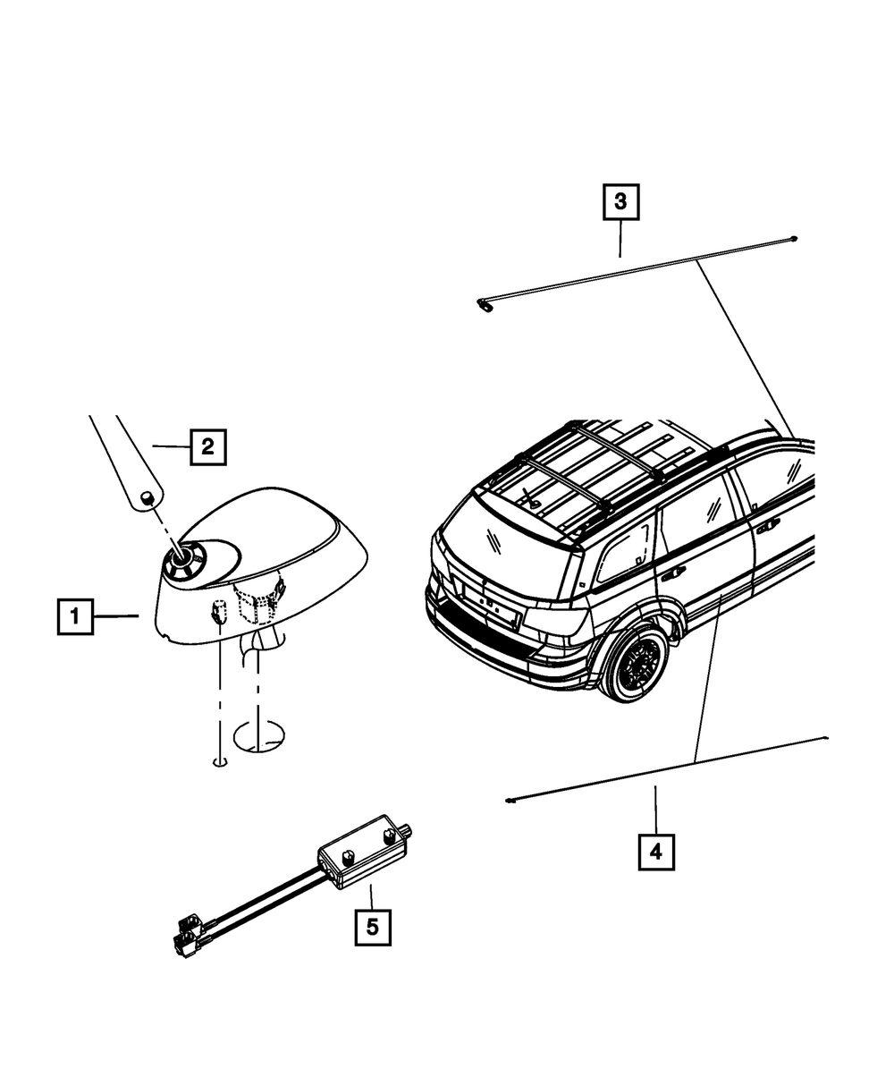 Base Cable And Bracket Antenna - Mopar (5091973AC)