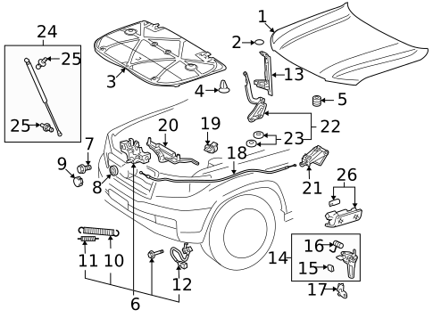 Hood & Components for 2011 Toyota Land Cruiser #0
