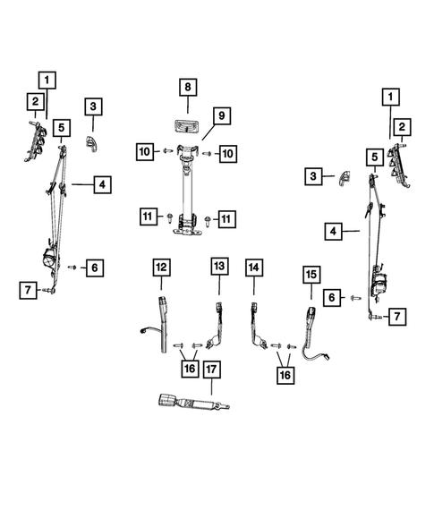 Seat Belts for 2015 Ram 3500 #0