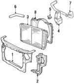 E8ZZ16138A - Cooling System: Support Assembly for Ford: LTD, Mustang, Thunderbird | Mercury: Capri, Cougar, Marquis Image
