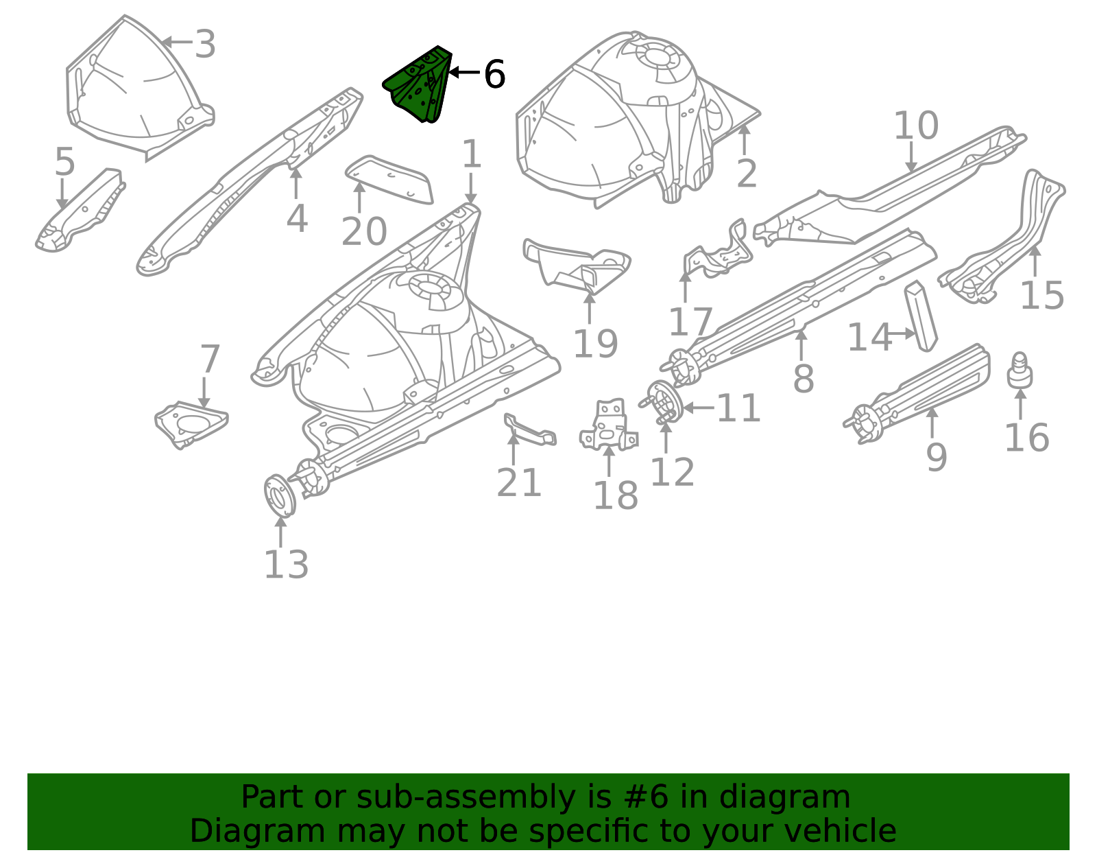 Genuine BMW 41-00-8-198-592 | Front Reinforced Gusset | FREE Shipping ...