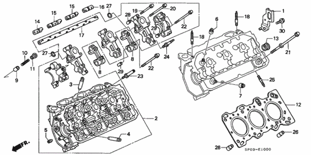 Cylinder Head (L.) for 1993 Acura Legend #0