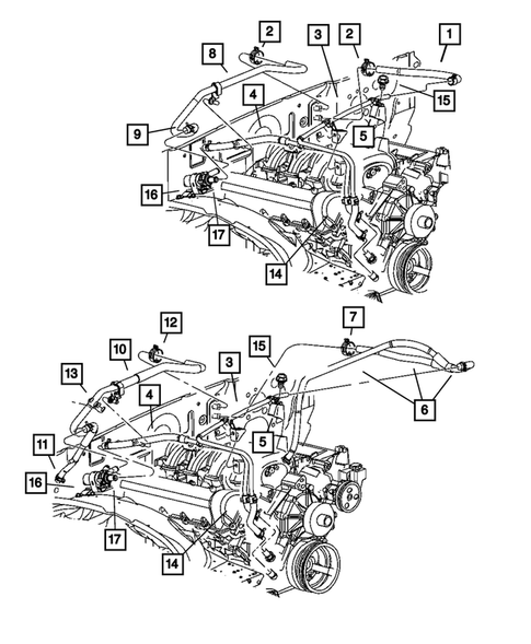 Air Conditioner and Heater Plumbing for 2001 Dodge Durango #2