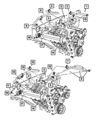 55056044AC - Air Conditioning &amp; Heater: Heater Return Hose for Mopar Image