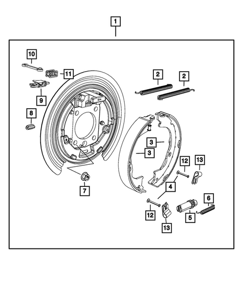 Parking Brake Level, Cables, and Rear Disc Park Brake Assembly for 2026 Jeep Gladiator #0
