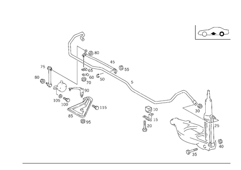 Rear Torsion Bar & Height Control Valve Used Self-Levellingdevice for 1993 Mercedes-Benz 600SL #1