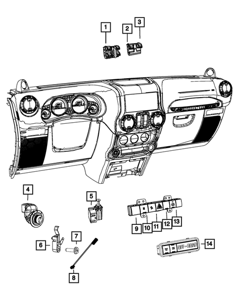Switches for 2016 Jeep Wrangler #0
