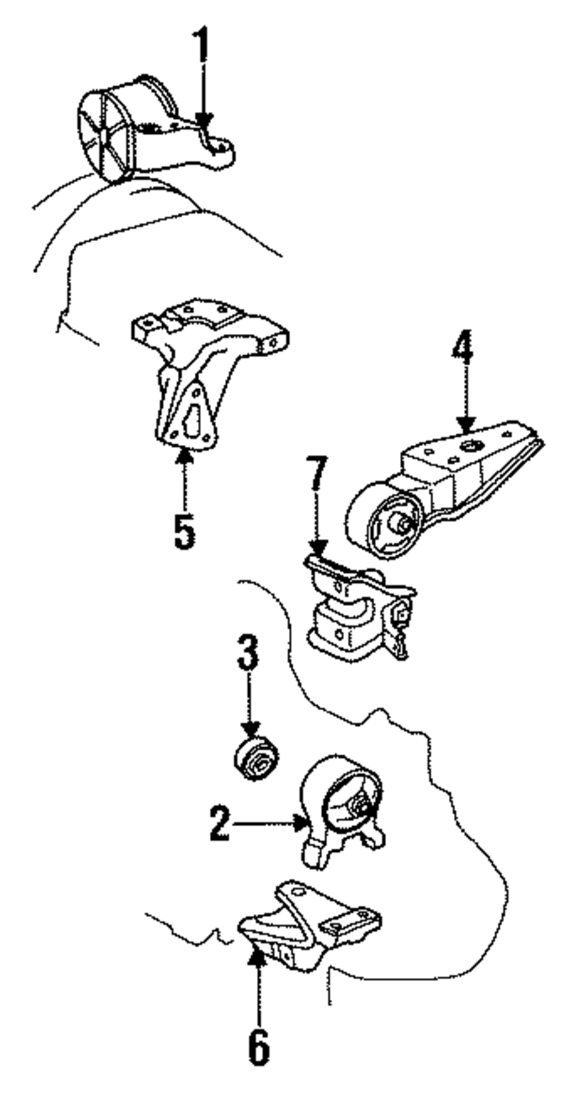 1236211300 - Engine: Mount for Toyota Image