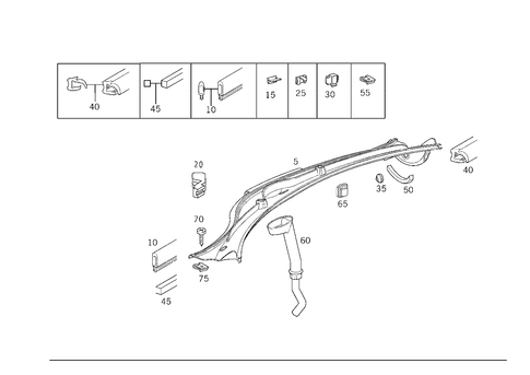 Water Baffle with Intake Shell for 1999 Mercedes-Benz SLK230 #0