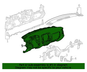 2014-2018 GM Mink Instrument Panel 23421603 GM | GMPartsDirect.com