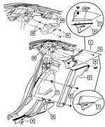 YS77DW1AF - Interior Trim: C Pillar Molding, Left for Dodge: Charger Image