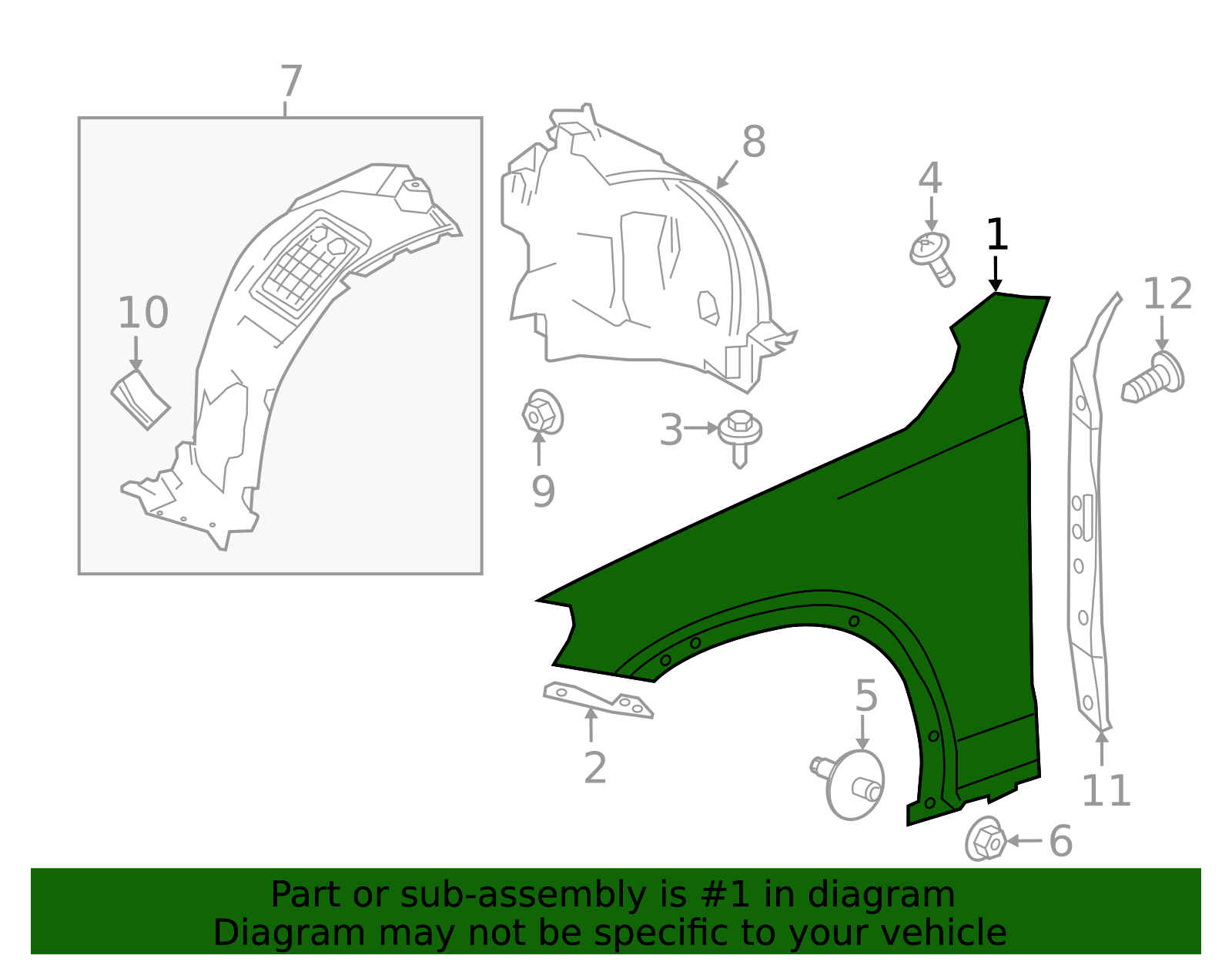 Front Left & Right Side Fender Trims Compatible with Mercedes Benz