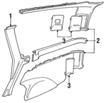 9416282 - Body: Pillar Trim for Volvo: 850 Image