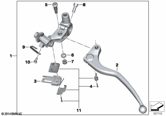 32728559467 - : Clutch Control Assembly for BMW-Motorrad Image