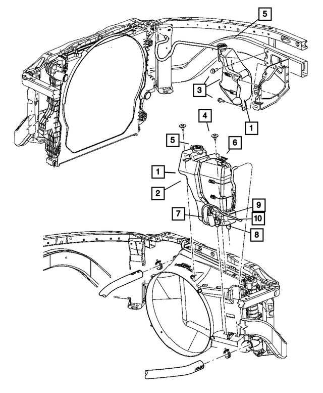 52079331 - Cooling: Coolant Recovery Bottle Cap for Mopar Image