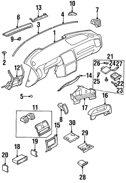 Instrument Panel for 1996 Subaru Legacy #0