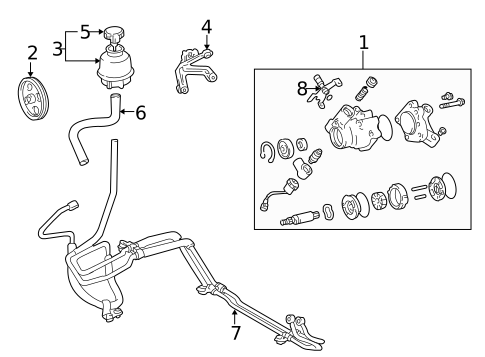 Pump & Hoses for 2003 Lexus GS430 #0