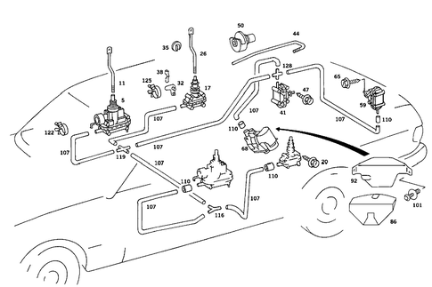Central Locking System for 1991 Mercedes-Benz 300SE #1