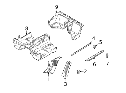 Interior Trim - Pillars for 2008 BMW Z4 #0